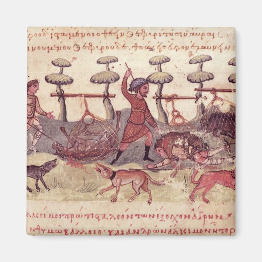 Jacht met netten magneet (Voorkant)