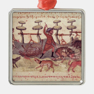 Jacht met netten metalen ornament