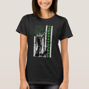 Jacht met Pistool St Patricks Day Usa Vlag Hun T-shirt
