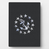 Jacht Naval Flag Anchor en Stars Fotoplaat (voorkant)
