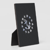 Jacht Naval Flag Anchor en Stars Fotoplaat (Zijkant)