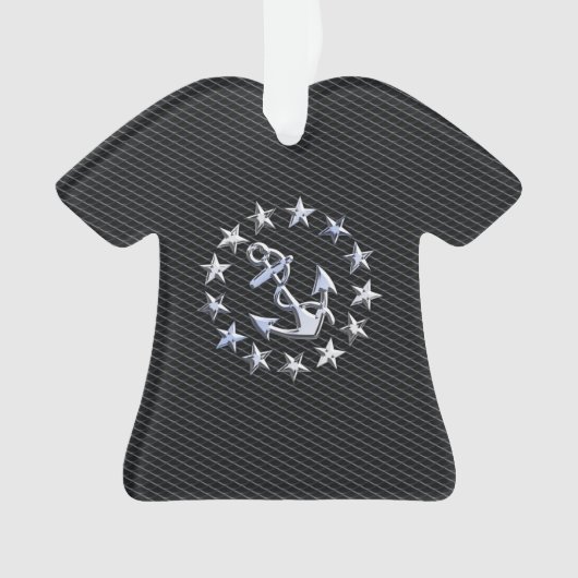Jacht Naval Flag Anchor en Stars Ornament (voorkant)