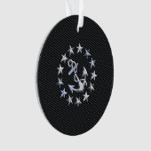 Jacht Naval Flag Anchor en Stars Ornament (voorkant)