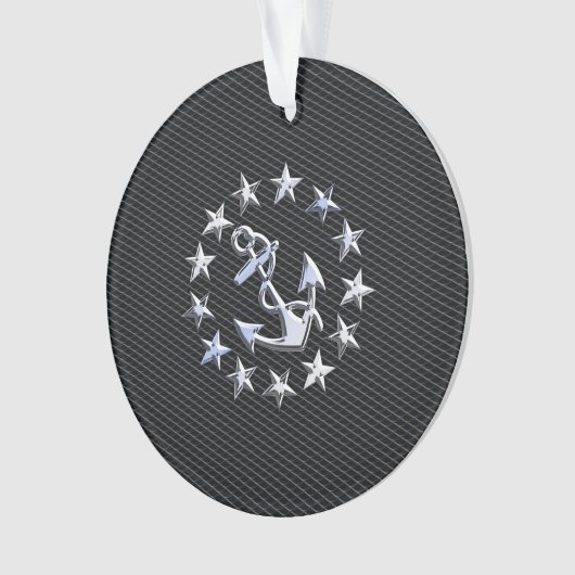 Jacht Naval Flag Anchor en Stars Ornament (voorkant)