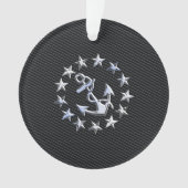 Jacht Naval Flag Anchor en Stars Ornament (voorkant)