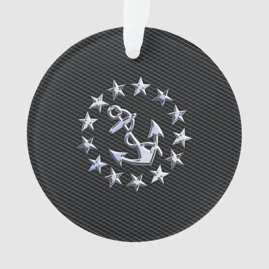 Jacht Naval Flag Anchor en Stars Ornament (voorkant)
