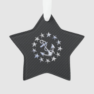 Jacht Naval Flag Anchor en Stars Ornament