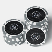 Jacht Naval Flag Anchor en Stars Pokerchips (Opstapeling)