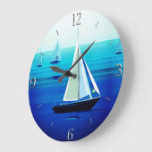 Jacht onder Zeil, kobaltblauw Grote Klok (Hoek)