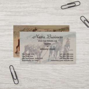 Jacht op Antilopen van Frederic Remington Visitekaartje