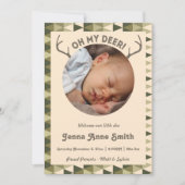 Jacht op Antlers kondiging meisje of jongen Aankondiging (Voorkant)