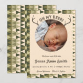 Jacht op Antlers kondiging meisje of jongen Aankondiging (Voorkant / Achterkant)