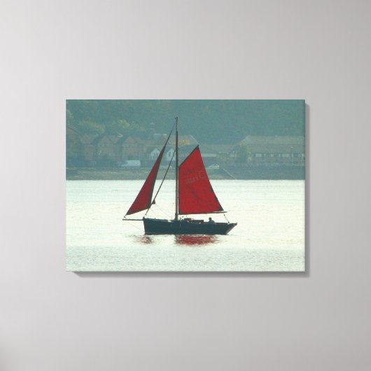 jacht op Cardiff Bay Canvas Afdruk (Voorkant)