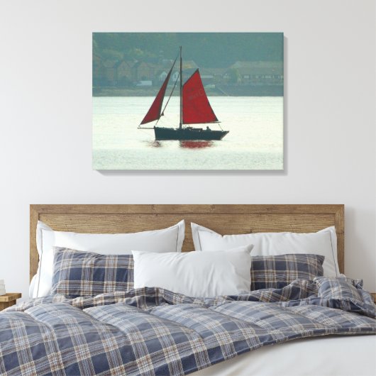  jacht op Cardiff Bay Canvas Afdruk (Insitu (Slaapkamer))