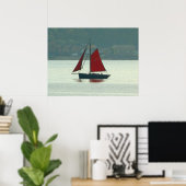  jacht op Cardiff Bay Poster (Thuiskantoor)