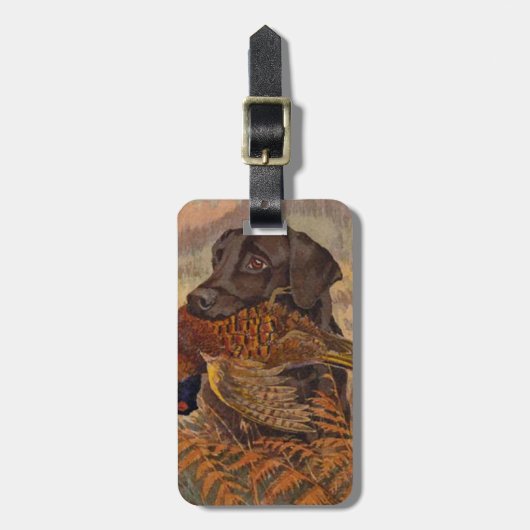  jacht op Chocolade Lab Bagagelabel (Voorkant verticaal)