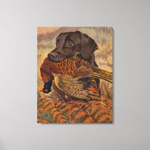  jacht op Chocolade Lab Canvas Afdruk