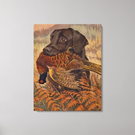 jacht op Chocolade Lab Canvas Afdruk (Voorkant)