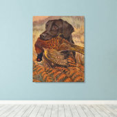 jacht op Chocolade Lab Canvas Afdruk (Insitu (Houten vloer))