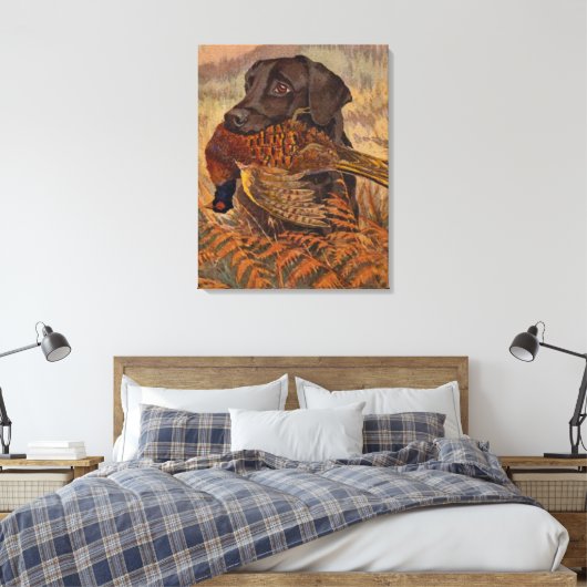 jacht op Chocolade Lab Canvas Afdruk (Insitu (Slaapkamer))