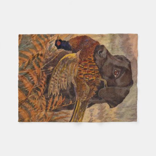  jacht op Chocolade Lab Fleece Deken (Voorkant (Horizontaal))