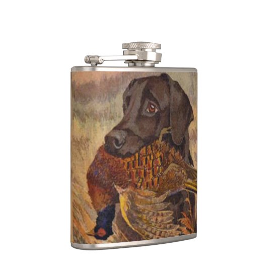  jacht op Chocolade Lab Heupfles (Rechts)