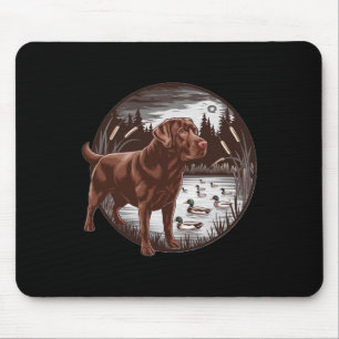 jacht op chocolade-labrador muismat