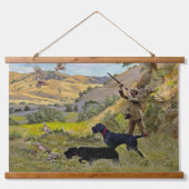 Jacht op Chukar patrijs Hangend Wandkleed (Voorkant)