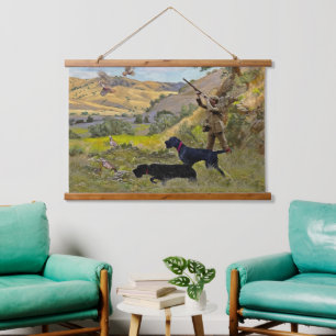 Jacht op Chukar patrijs Hangend Wandkleed