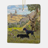 Jacht op Chukar patrijs Keramisch Ornament (Links)