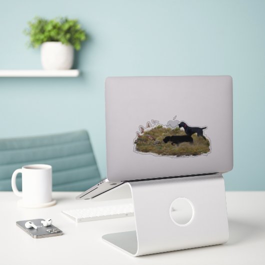 Jacht op Chukar patrijs Sticker (Laptop op bureau)
