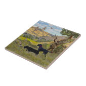 Jacht op Chukar patrijs Tegeltje (Zijkant)