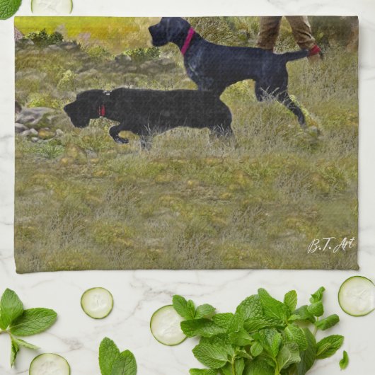 Jacht op Chukar patrijs Theedoek (Gevouwen)