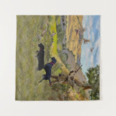 Jacht op Chukar patrijs Wandkleed (Voorkant (horizontaal))