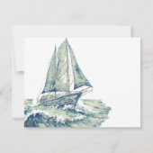 Jacht op de Oceaan Rouwkaart Bedankkaartjes Kaart (Achterkant)