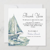 Jacht op de Ocean Funeral Dank je Kaarten (Voorkant)