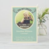 Jacht op de verjaardag van de uitnodiging voor Bab (Staand voorkant)