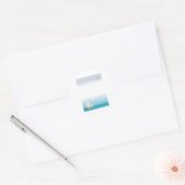 jacht op een Turquoise Ocean Ronde Sticker (Envelop)
