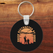 Jacht op eenden afgeleid door ganzenjager sleutelhanger (Voorkant)