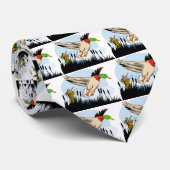 jacht op eenden en vogels gericht op geweergeweer stropdas (Opgerold)