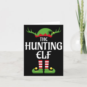 Jacht op Elf Family Matching Group Kerstmis Kaart