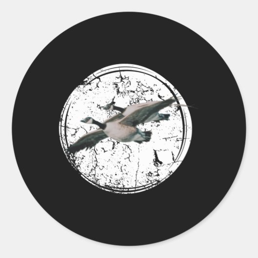 jacht op ganzen in canada ronde sticker (Voorkant)