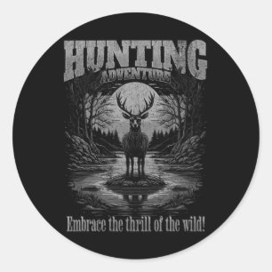 jacht op herten jacht jager ronde sticker