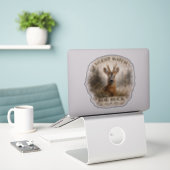 Jacht op herten sticker (Laptop op bureau)