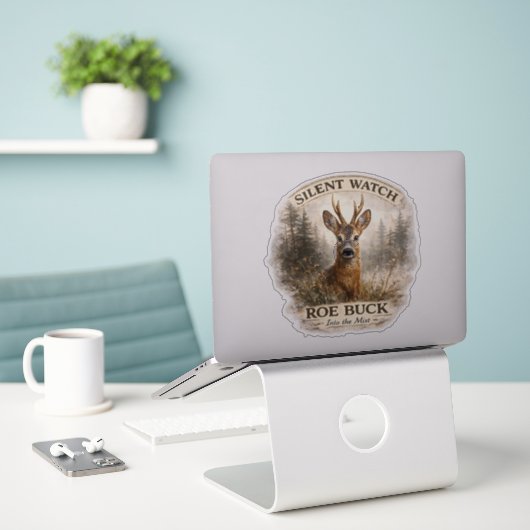 Jacht op herten sticker (Laptop op bureau)