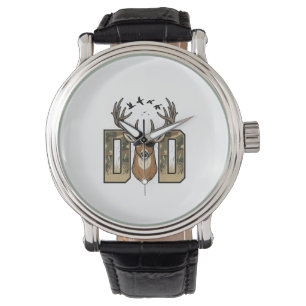Jacht op herten Vader Camo Buck Vector Shirt Ontwe Horloge