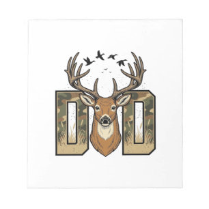 Jacht op herten Vader Camo Buck Vector Shirt Ontwe Notitieblok