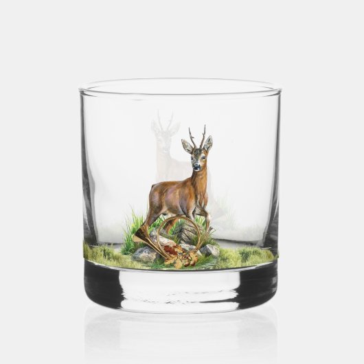 Jacht op herten whisky glas (Voorkant)