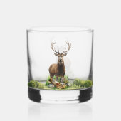 Jacht op herten whisky glas (Achterkant)