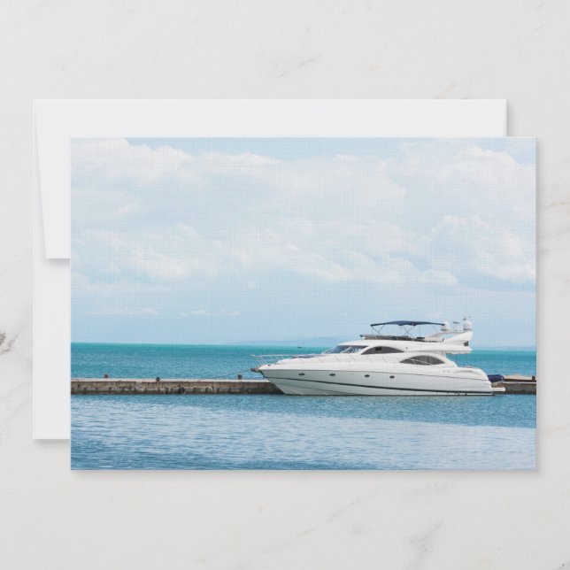 jacht op het aanmeren (Voorkant)